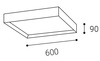 LED2 1272351D MILO 60,  DIM 30 2CCT 3000K/4000K STROPNÍ BÍLÉ