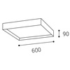 LED2 1272351DT MILO 60, W DIM 30W 2CCT 3000K/4000K stropní bílé