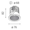 LED2 2111031DT SPLASH, W DIM 7W 3000K zápustné bílé