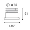 LED2 2150441D SPOT A,  DIM 9 4000K ZÁPUSTNÉ ČERNÉ