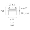 LED2 21507231DT KLIP, BW DIM 11W 2700K zápustné černé/bílé