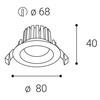 LED2 2231531DT MAX 1, W DIM 8W 3000K zápustné bílé