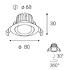 LED2 2231631 MAX 2,  8 3000K ZÁPUSTNÉ BÍLÉ