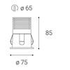 LED2 2250331DT RAY M, W DIM 10W 3000K zápustné bílé