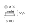 LED2 2250431D ZETA XS,  DIM 7 3000K ZÁPUSTNÉ BÍLÉ