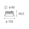 LED2 2250431DT ZETA XS, W DIM 10W 3000K zápustné bílé