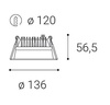 LED2 2250531D ZETA S,  DIM 10 3000K ZÁPUSTNÉ ČERNÉ