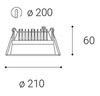 LED2 2250731D ZETA L,  DIM 25 3000K ZÁPUSTNÉ BÍLÉ