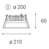 LED2 2250731DT ZETA L, W DIM 25W 3000K zápustné bílé