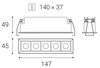 LED2 2250931D LINEAR 5,  DIM 10 3000K ZÁPUSTNÉ BÍLÉ