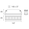 LED2 2250933DT LINEAR 5, B DIM 10W 3000K zápustné černé