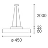 LED2 3110933DT RINGO 45 P-Z, B DIM 42W 3000K závěsné černé