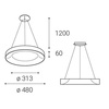 LED2 3270351DT BELLA 48 P-Z, W DIM 40W 2CCT 3000K/4000K závěsné bílé