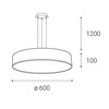 LED2 3271353DT MONO 60 P-Z, B DIM 60W 2CCT 3000K/4000K závěsné černé