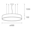 LED2 3271453DT MONO 80 P-Z, B DIM 100W 2CCT 3000K/4000K závěsné černé