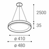 LED2 3271851 BELLA SLIM 48 P-Z,  38 2CCT 3000K/4000K ZÁVĚSNÉ BÍLÉ