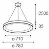 LED2 3271953D BELLA SLIM 78 P-Z, B DIM 60 2CCT 3000K/4000K ZÁVĚSNÉ ČERNÉ