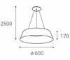 LED2 3272751 KATY 60 Z,  60 2CCT 3000K/4000K ZÁVĚSNÉ BÍLÉ