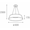 LED2 3272751DT KATY 60 Z, W DIM 60W 2CCT 3000K/4000K závěsné bílé