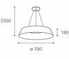 LED2 3272851 KATY 78 Z,  80 2CCT 3000K/4000K ZÁVĚSNÉ BÍLÉ