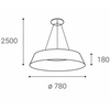 LED2 3272851DT KATY 78 Z, W DIM 80W 2CCT 3000K/4000K závěsné bílé