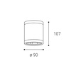 LED2 5234654 TUBO II, A 10W 3000K/4000K/5700K stropní antracit