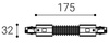 LED2 6361001 ECO TRACK FLEXI CONNECTOR, W