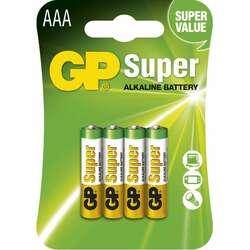 GP Alkalická baterie GP Super LR03 (AAA), blistr 1013114000