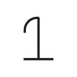 Artemide LED svítidlo Alphabet of Light Number 1 26 W 3000K nástěnné