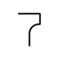 Artemide nástěnné LED svítidlo Alphabet of Light Number 7 22 W 3000K
