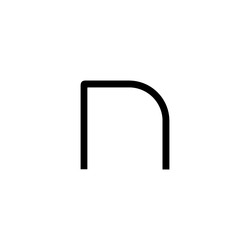 Artemide nástěnné LED svítidlo Alphabet of Light písmeno n 22 W 3000K