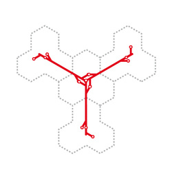 Artemide SKYDRO stropní - šablona pro spojení více modulů 1235010A