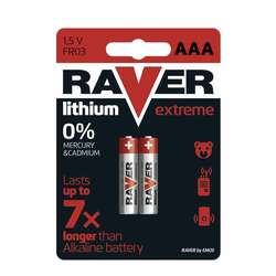 Lithiová baterie RAVER FR03 (AAA), blistr 4
