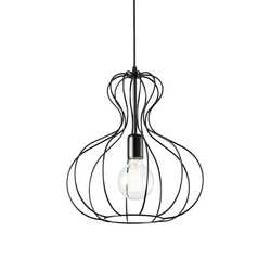 Závěsné svítidlo Ideal Lux SP1 Ampolla-1 SP1 148502 černé 35cm