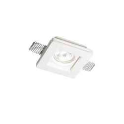 Zápustné svítidlo Ideal Lux Samba FI1 square small D60 150291 bílé 10x10cm GU10 1x35W