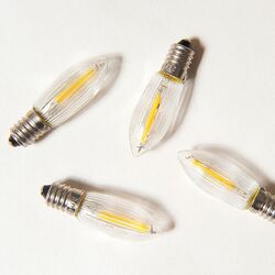 LED čirá žárovka FILAMENT pro svícen 34V/0,25W, balení 64 ks