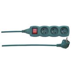 EMOS Prodlužovací kabel s vypínačem 3 zásuvky 3m, zelená 1912330300 4