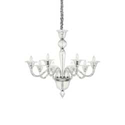 Závěsné svítidlo Ideal Lux Brigitta SP8 transparente 199382 E14 8x40W 89cm čiré