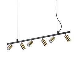 Závěsné bodové svítidlo Ideal Lux Dynamite SP6 Ottone Satinato 244648 GU10 6x28W IP20 115,5cm mosazn