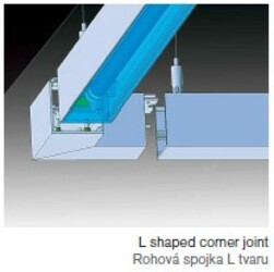 SEC Příslušenství pro AVANTIS-APD2 LED / LED T8 - rohová spojka L tvaru 249-B-700-00-SP