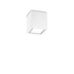 Venkovní stropní přisazené svítidlo Ideal Lux TECHO PL1 SMALL BIANCO 251561 GU10 1x20W IP54 9cm bílé