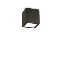 Venkovní stropní přisazené svítidlo Ideal Lux TECHO PL1 SMALL NERO 251578 GU10 1x20W IP54 9cm černé