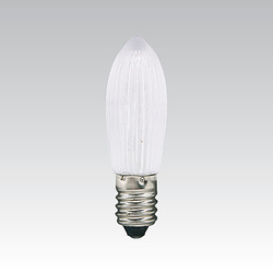 LED Žárovka vánoční E10 14V-55V teplá bílá