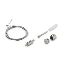 Ocelová sada pro zavěšení Ideal Lux STEEL KIT SINGLE STEEL CABLE 2MT 271750 ke svítidlům STEEL, lanko s délkou 2 m