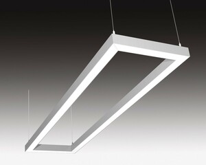 SEC Stropní nebo závěsné LED svítidlo s přímým osvětlením WEGA-FRAME2-DA-DIM-DALI, 50 W, eloxovaný AL, 886 x 330 x 50 mm, 3000 K, 6640 lm 322-B-105-01-00-SP