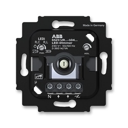 Přístroj stmívače ABB pro regulovatelné LED žárovky, pro otočné ovládání a tlačítkové spínání