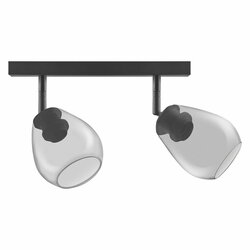 LEDVANCE 1906 CONE SPOT 2x 450x170x230 Glass Smoke 4058075216907