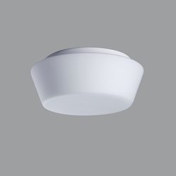 OSMONT 42812 CRATER 2 stropní/nástěnné skleněné svítidlo bílá IP43 100W E27