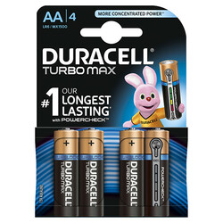 Baterie Duracell AA Turbo MAX alkalická 1,5V 5000394010338