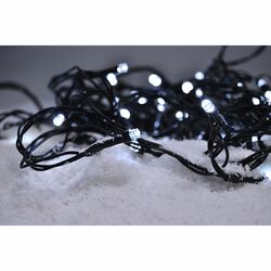 Solight LED vánoční řetěz, 3m, 20xLED, 3x AA, bílé světlo, zelený kabel 1V50-W